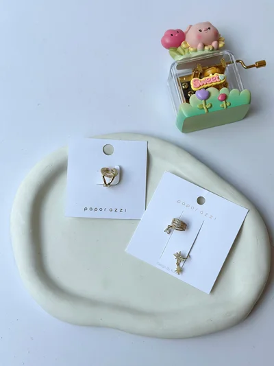 ایرکاف طلایی نگین دار